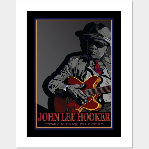 JOHN LEE HOOKER BLUES SINGER SONGWRITER GUITARIST Wall Art by Larry Butterworth